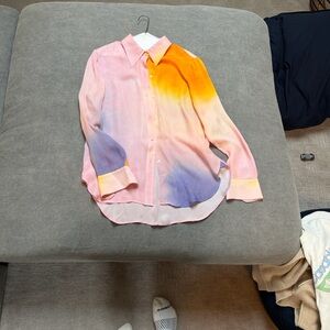 ALC Jayne Silk Dip Dye Blouse, Size 6